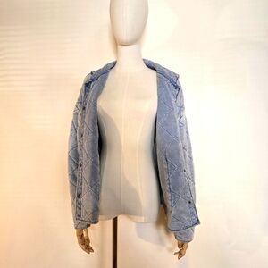 Z SUPPLY Maya Knit Denim Quited Jacket